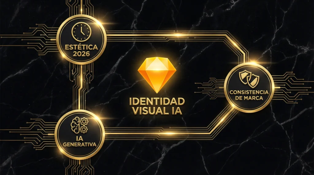 Imágenes de negocio con IA 2026: arquitectura de identidad visual con estética, IA generativa y consistencia de marca