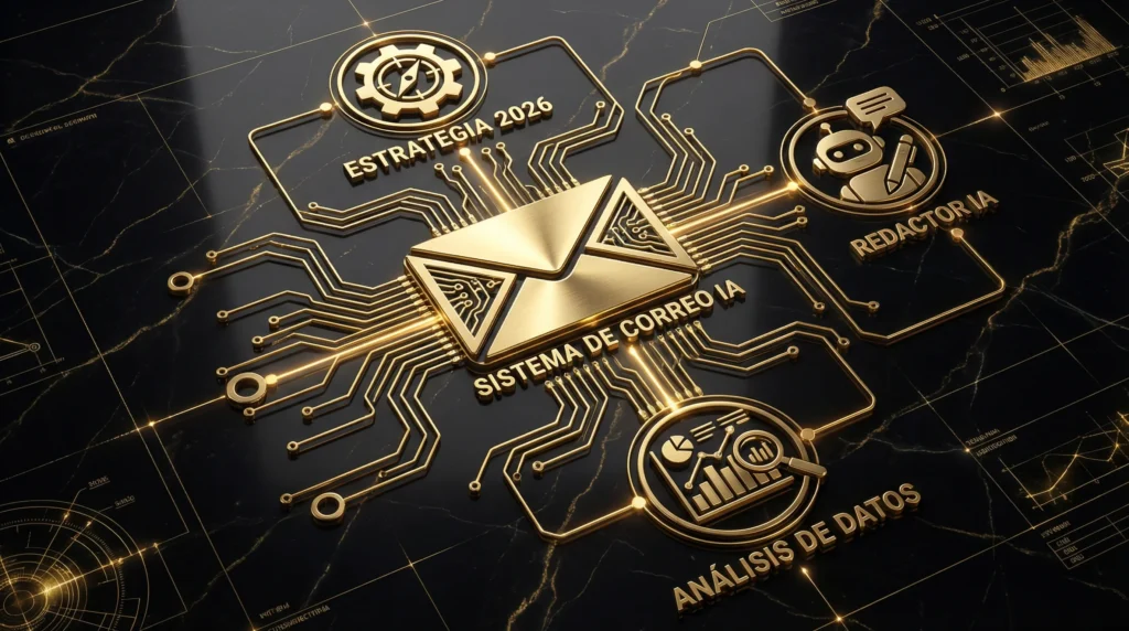 Emails con IA 2026: arquitectura del sistema de correo inteligente con estrategia, redactor IA y análisis de datos