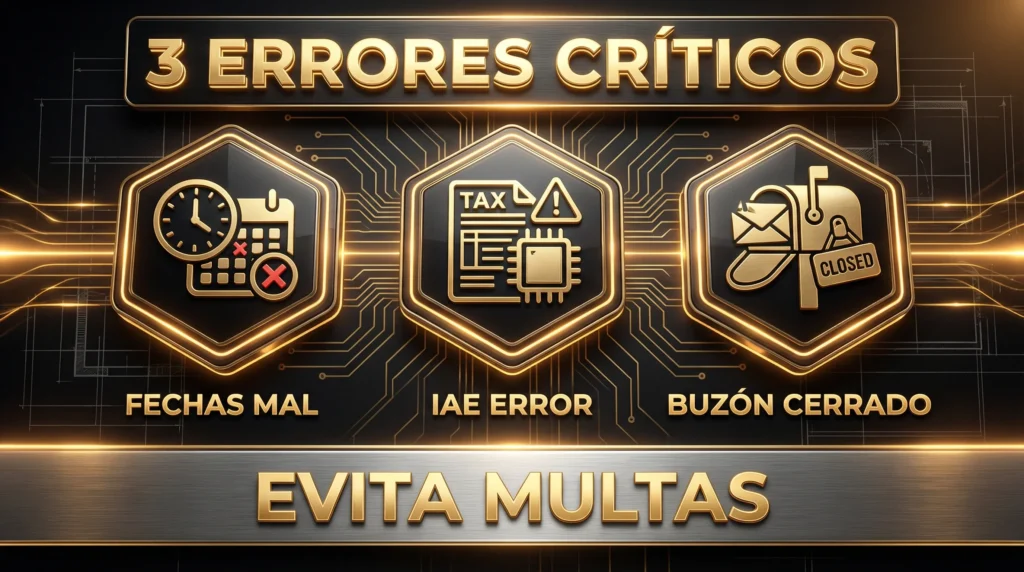 Alta de Autónomo 2026: los 3 errores críticos, fechas mal, IAE incorrecto y buzón cerrado