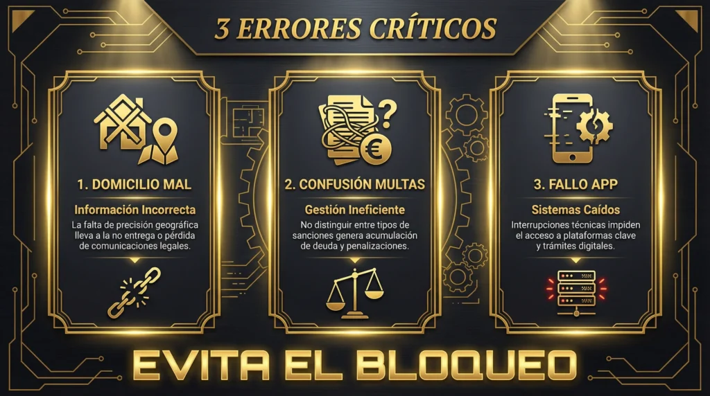 Puntos del Carnet de Conducir 2026: los 3 errores críticos, domicilio mal, confusión multas y fallo app