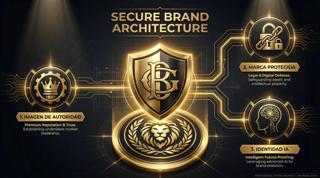 Imágenes de negocio con IA 2026: arquitectura de marca segura con imagen de autoridad y marca protegida