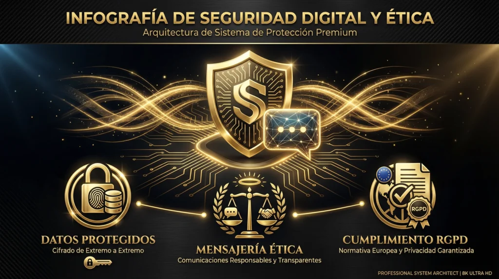 WhatsApp Business 2026: escudo de privacidad con datos protegidos, mensajería ética y cumplimiento RGPD