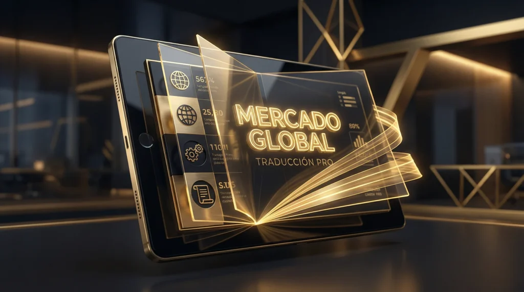 Traducción con IA 2026: interfaz de mercado global con traducción profesional de documentos
