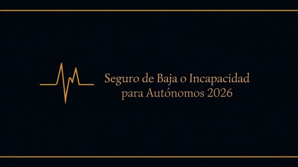 Ilustración sobre el seguro de baja o incapacidad para autónomos en 2026